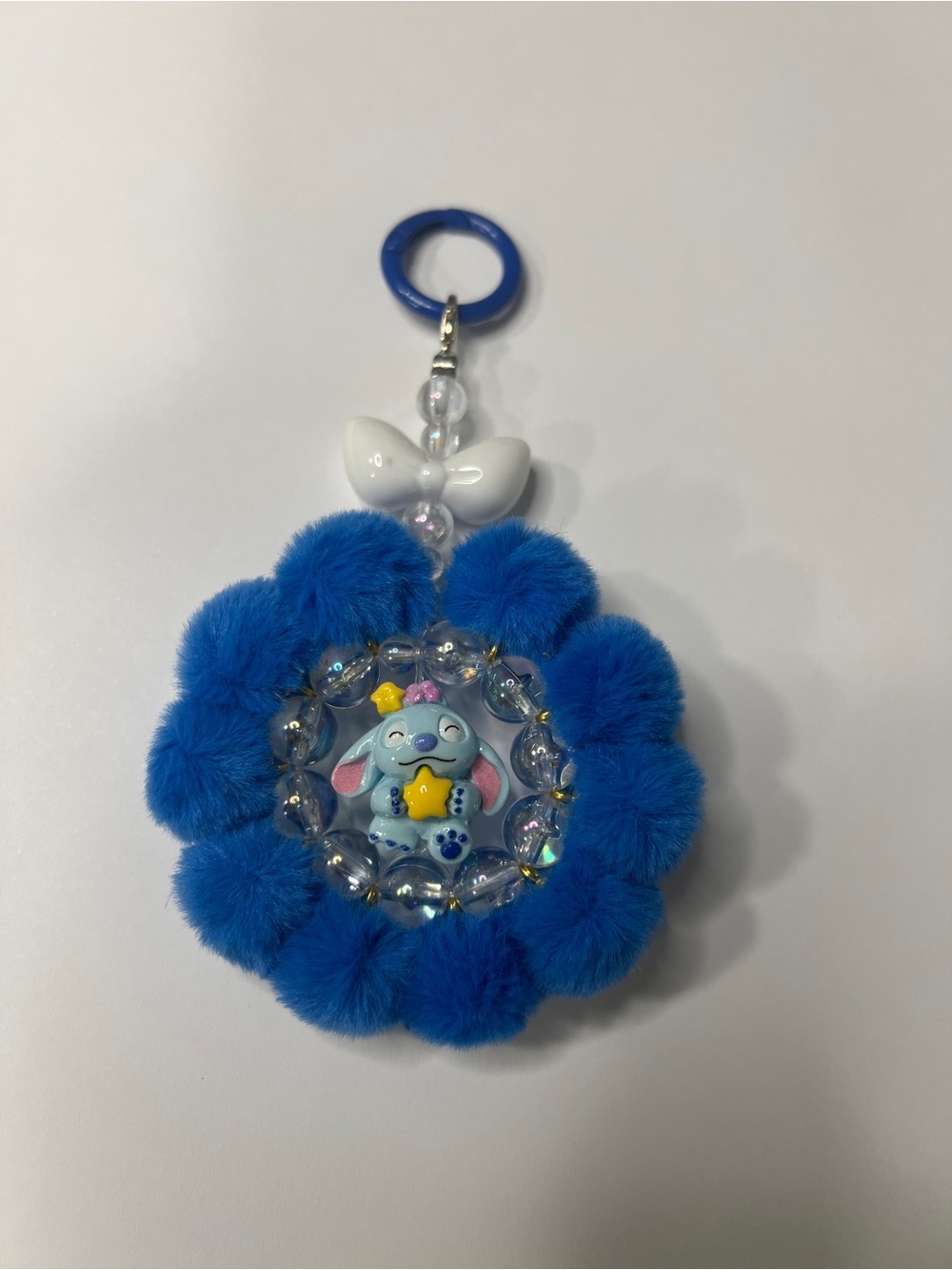 Stitch Blue Pom-Pom Charm